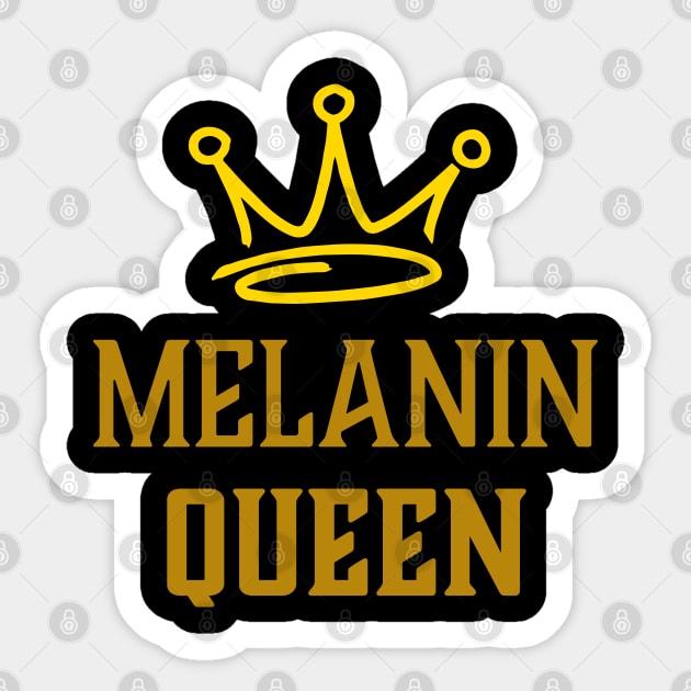 Melanin Queen, Black Woman, African American, Black History Sticker by UrbanLifeApparel